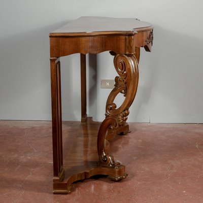 Louis Philippe Moved and Carved Walnut Console-RAQ-2034148