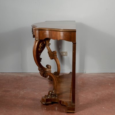 Louis Philippe Moved and Carved Walnut Console-RAQ-2034148