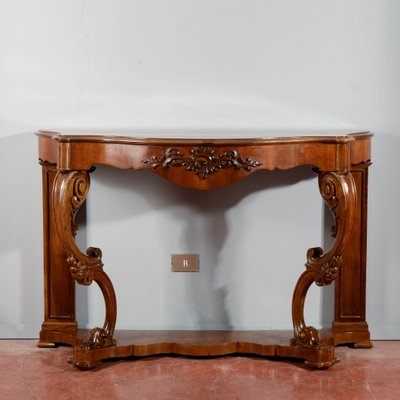 Louis Philippe Moved and Carved Walnut Console-RAQ-2034148