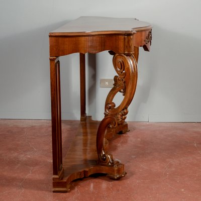 Louis Philippe Moved and Carved Walnut Console-RAQ-2034148