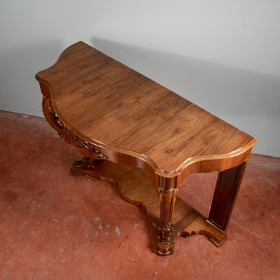 Louis Philippe Moved and Carved Walnut Console-RAQ-2034148