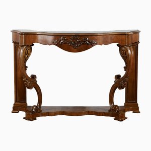 Louis Philippe Moved and Carved Walnut Console-RAQ-2034148