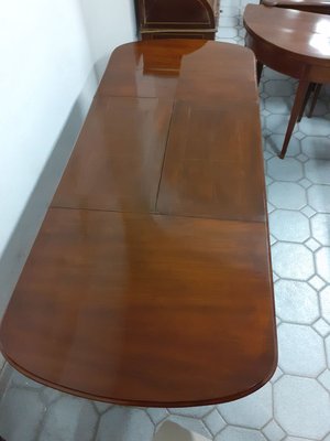 Louis Philippe Walnut Extendable Dining Table-AKA-888323