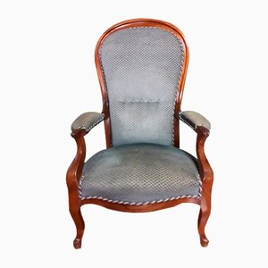 Louis Philippe Walnut Lounge Chair-AKA-708566