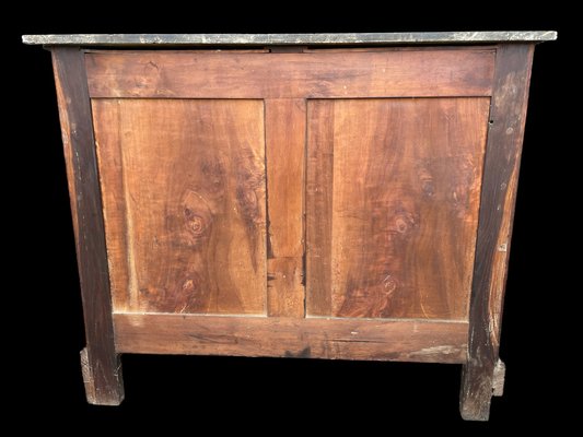 Louis Philippe Walnut Veneered Sideboard with Marble Top, 1930s-SDV-1752528