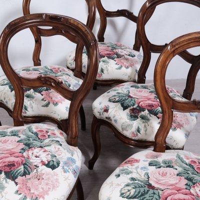 Louis Philippe Wooden Chairs, Set of 6-XSG-2043002