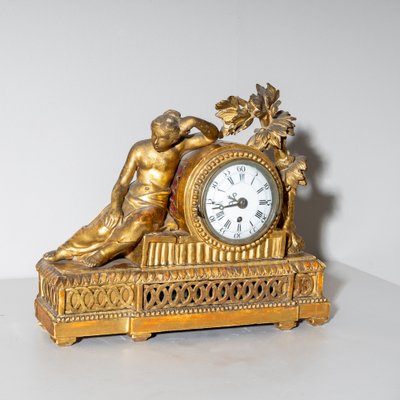 Louis Seize Mantel Clock in a Giltwood Case-VEI-1807165