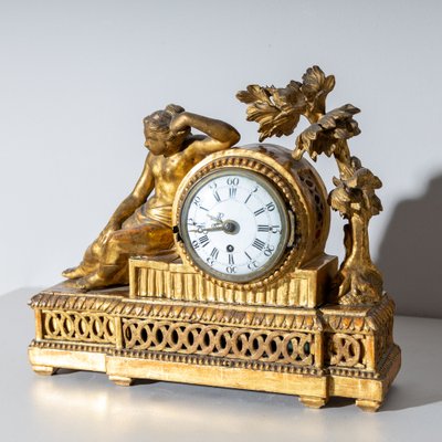 Louis Seize Mantel Clock in a Giltwood Case-VEI-1807165