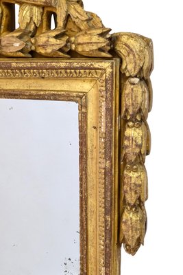 Louis Seize XVI Golden Console Table with Marble and Mirror, 1750s, Set of 2-CXC-1368782