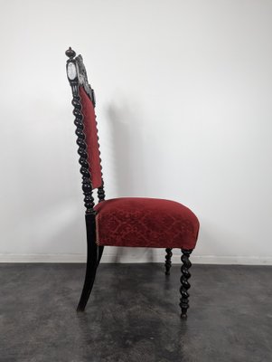 Louis XIII Style Chair in Red-HLV-2033134