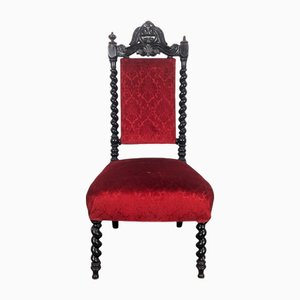 Louis XIII Style Chair in Red-HLV-2033134