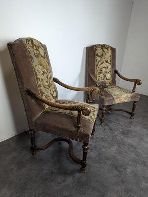 Louis XIII Style Queen Armchairs, Set of 2-HLV-2033135