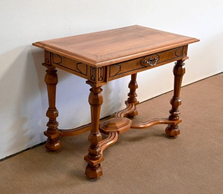 Louis XIV Walnut Table, Late 19th Century-RVK-1394683