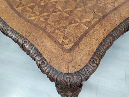 Louis XV Carved Oak Side Table-EAD-1784480