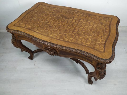 Louis XV Carved Oak Side Table-EAD-1784480