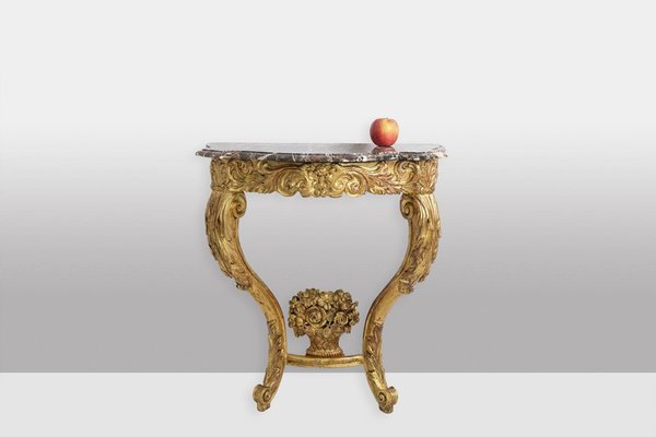 Louis XV Console in Gilded and Carved Wood, 1880s-CEJ-2020871