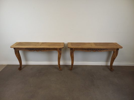 Louis XV Consoles in Oak, Set of 2-TUK-2020101