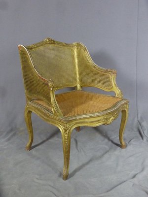 Louis XV Golden Armchair-WSV-1088309