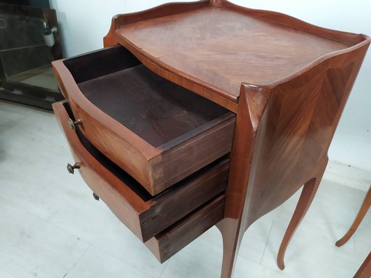 Louis XV Marquetry Nightstands, 1930s, Set of 2-EAD-1747229