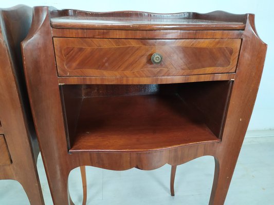 Louis XV Marquetry Nightstands, 1930s, Set of 2-EAD-1747229