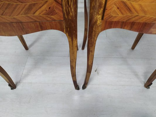 Louis XV Marquetry Nightstands, 1950s, Set of 2-EAD-1768663