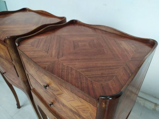 Louis XV Marquetry Nightstands, 1950s, Set of 2-EAD-1768663