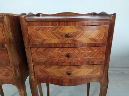 Louis XV Marquetry Nightstands, 1950s, Set of 2-EAD-1768663