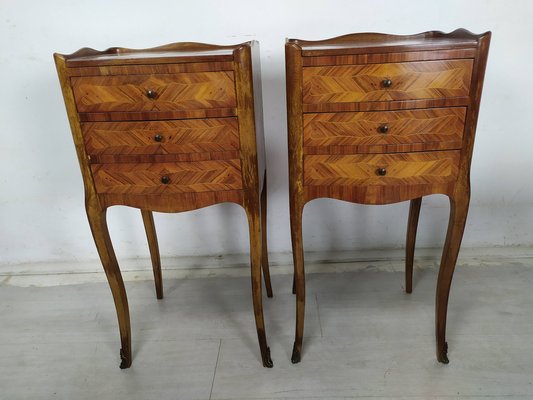 Louis XV Marquetry Nightstands, 1950s, Set of 2-EAD-1768663