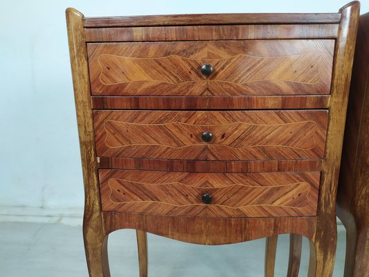 Louis XV Marquetry Nightstands, 1950s, Set of 2-EAD-1768663