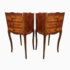 Louis XV Marquetry Nightstands, 1950s, Set of 2-EAD-1768663