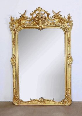 Louis XV Mirror in Gilt Wood, Early 19th Century-RVK-1754688