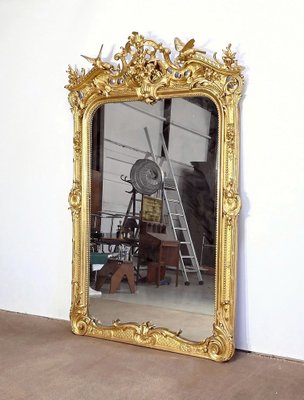 Louis XV Mirror in Gilt Wood, Early 19th Century-RVK-1754688