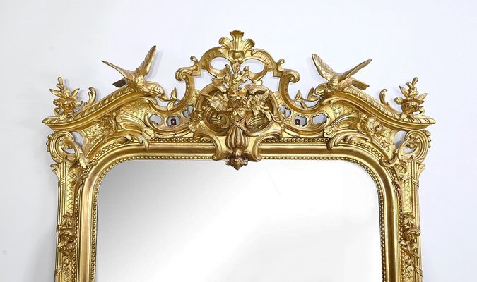 Louis XV Mirror in Gilt Wood, Early 19th Century-RVK-1754688