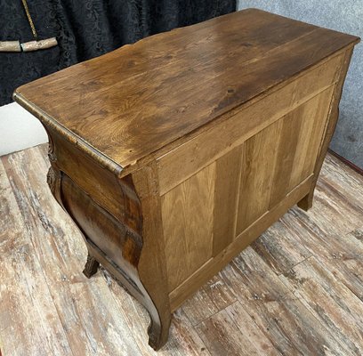 Louis XV Provencal Bowfront Chest of Drawers in Natural Wood, 1880-1900-MWB-1342063