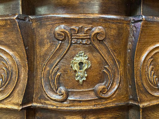 Louis XV Provencal Bowfront Chest of Drawers in Natural Wood, 1880-1900-MWB-1342063