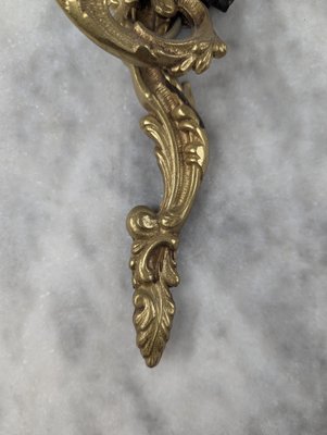 Louis XV Rocaille Style Bronze Wall Lights, Set of 2-HLV-2024381