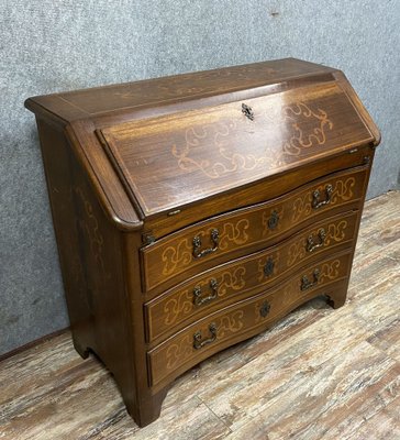 Louis XV Scriban Chest of Drawers in Precious Wood Marquetry, 1900s-MWB-1336304