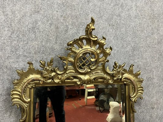 Louis XV Shell Mirror in Gilded Wood, 1900s-MWB-2043359