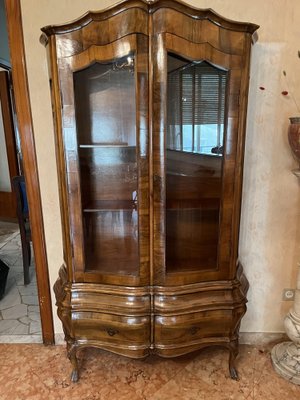 Louis XV Showcase in Walnut, 1890s-OLY-1737370