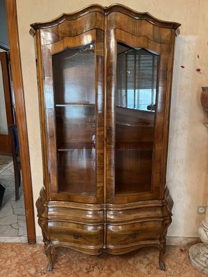 Louis XV Showcase in Walnut, 1890s-OLY-1737370