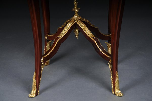 Louis XV Side Table in Bronze, Marble & Beech-FLW-1401752