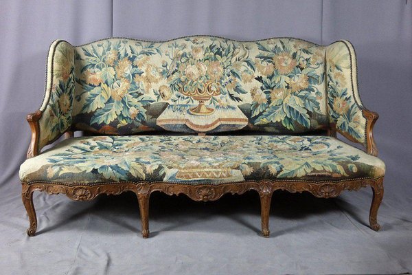 Louis XV Sofa in Aubusson XIX Tapestry-WSV-1320913