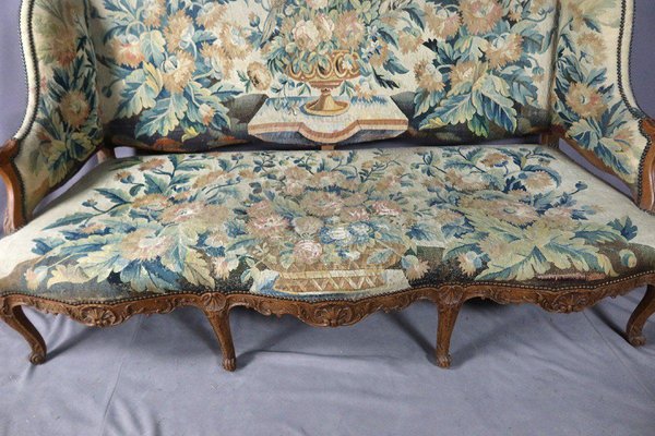 Louis XV Sofa in Aubusson XIX Tapestry-WSV-1320913