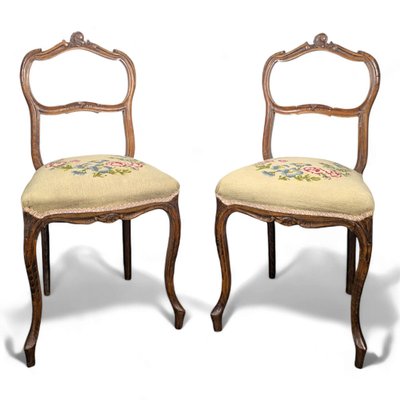 Louis XV Style Bedroom Chairs, Set of 2-HLV-2033132