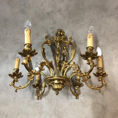 Louis XV Style Bronze Chandelier, 1950s-SDV-704858