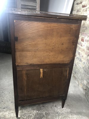 Louis XV Style Cabinet with Marble Top and Brass Gallery, 1920s-RWZ-730928