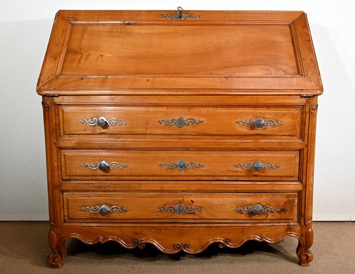 Louis XV Style Chest of Drawers or Secretaire in Cherry, Early 19th Century-RVK-1406173