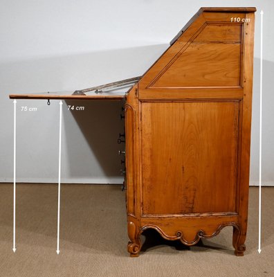 Louis XV Style Chest of Drawers or Secretaire in Cherry, Early 19th Century-RVK-1406173