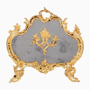 Louis XV Style Fire Screen in Gilt Bronze, 1880-CEJ-1763895