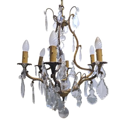 Louis XV Style Gilt Crystal Chandelier-HLV-1819764